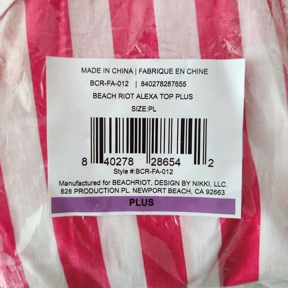 Beach Riot Alexa Top Sunset Stripes. Size Plus Large. New.The Alexa Top is our - Picture 9 of 9